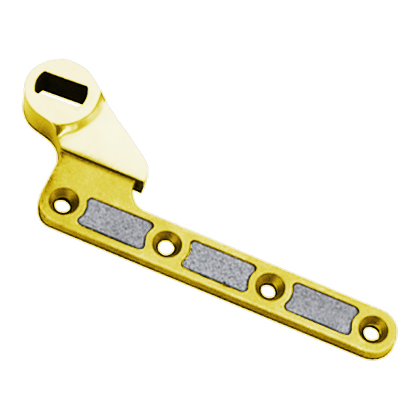 X052-PB • Polished Brass • Single Action Floor Spring Bottom Strap Only