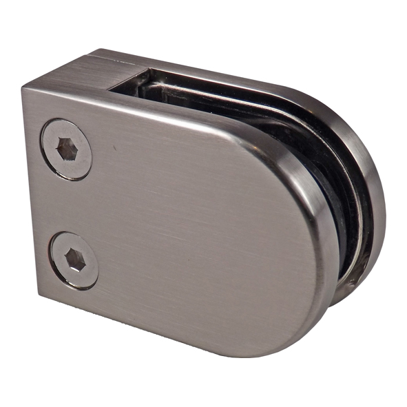KLH10F-K-304 • For 10mm Glass • Satin Stainless [304] • Glass to Wall or Square Post Clamp