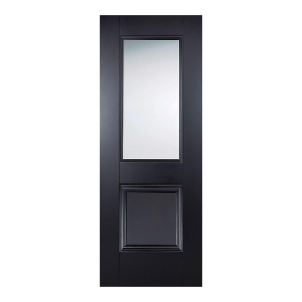 LPD Internal Black Primed Plus Arnhem Doors [Clear Bevelled Glass]