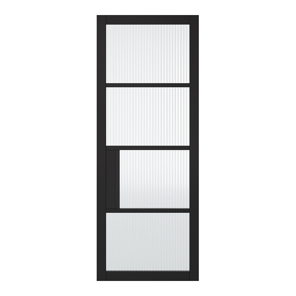 LPD Internal Black Primed Plus Chelsea Doors [Reeded Glass]