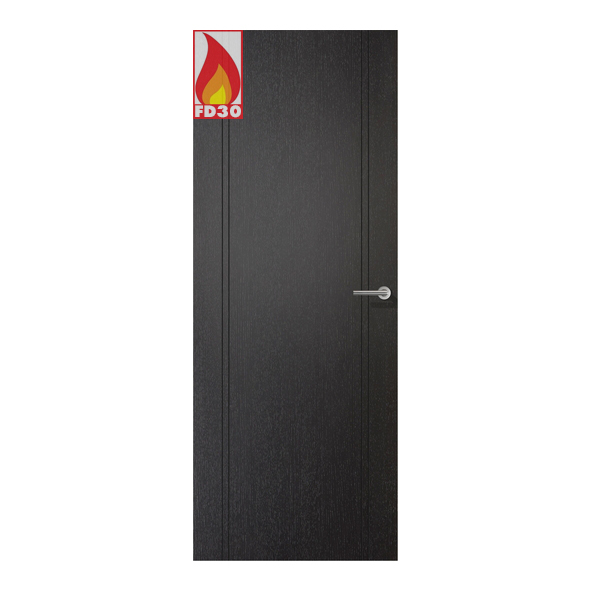 LPD Internal Prefinished Black Laminate Monaco FD30 Fire Doors