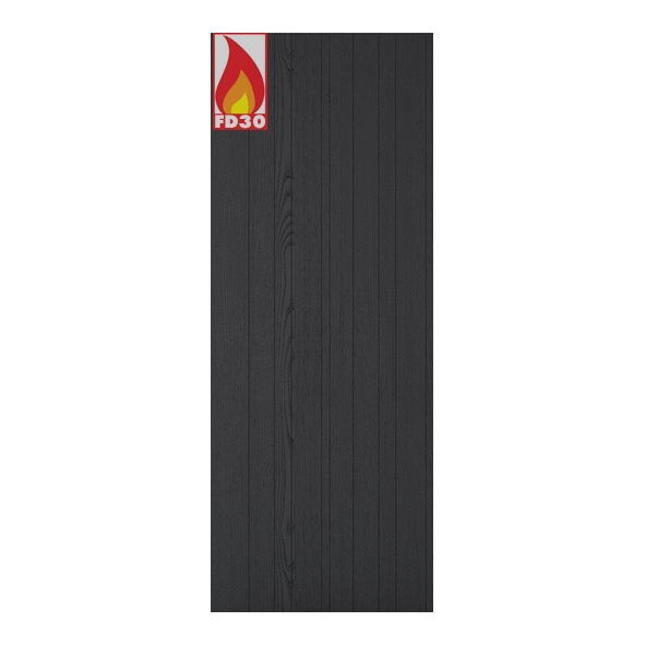 LAMBLAMONFC30  1981 x 762 x 47mm [30]  LPD Internal Prefinished Black Laminate Montreal FD30 Fire Door