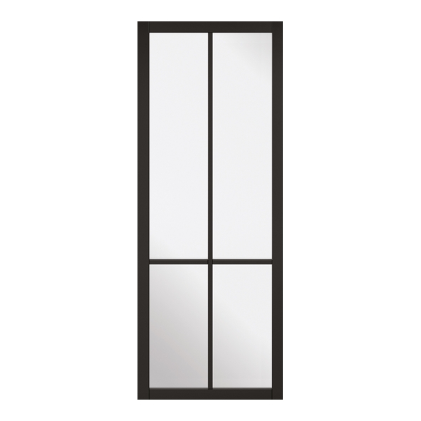 LPD Internal Black Primed Liberty 4L Doors [Clear Glass]