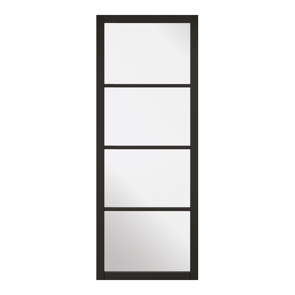 LPD Internal Black Primed Soho 4L Doors [Clear Glass]