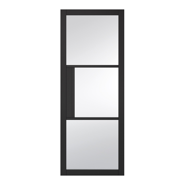 LPD Internal Black Primed Plus Tribeca Doors [Clear Glass]