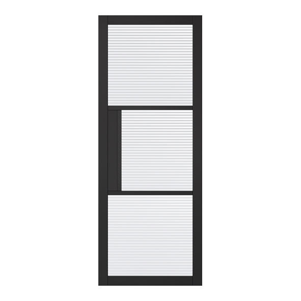 LPD Internal Black Primed Plus Tribeca Doors [Reeded Glass]