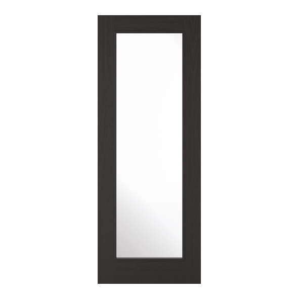 LPD Internal Prefinished Charcoal Black Diez 1L Doors [Clear Glass]