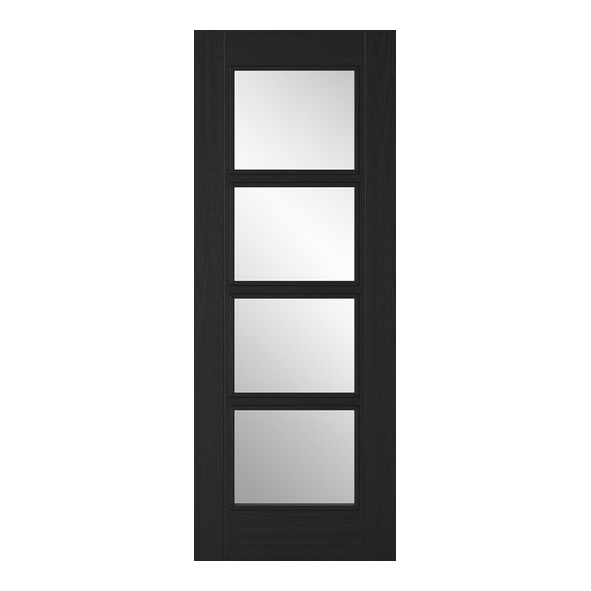 LPD Internal Prefinished Charcoal Black Vancouver 4L Doors [Clear Glass]