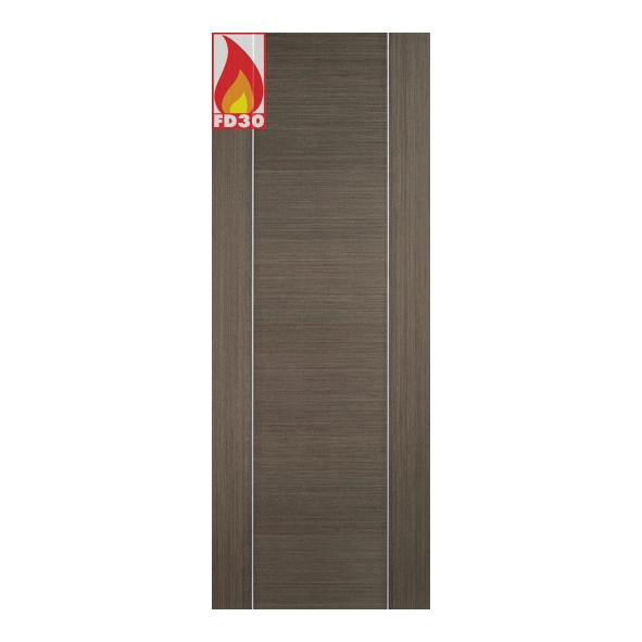 CHGALCFC30  1981 x 762 x 44mm [30]  LPD Internal Prefinished Chocolate Grey Alcaraz FD30 Fire Door