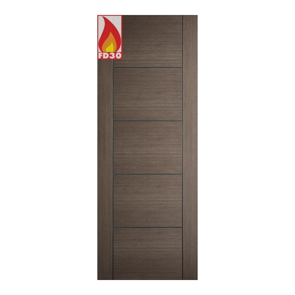 LPD Internal Prefinished Chocolate Grey Vancouver FD30 Fire Doors