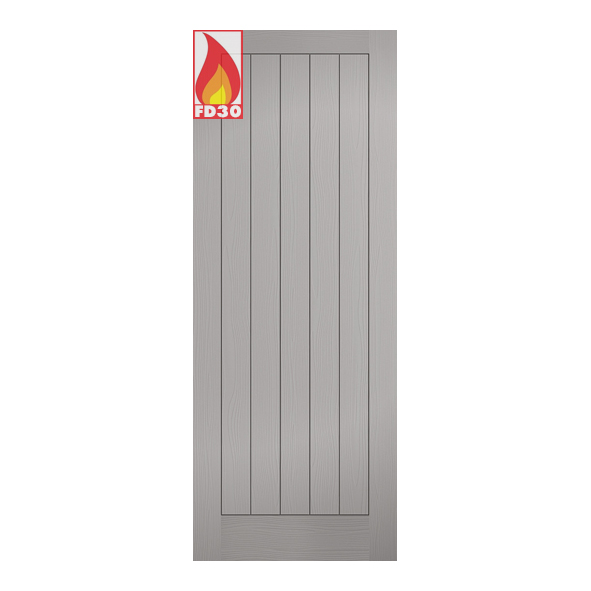 LPD Internal Prefinished Grey Texture Moulded Vertical 5P Hollow FD30 Fire Doors