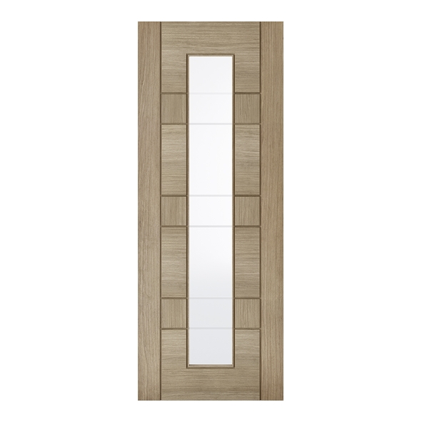 LPD Internal Prefinished Light Grey Edmonton Doors [Clear Etched Glass]