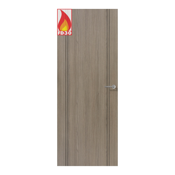 LAMGRMONFC33  1981 x 838 x 44mm [33]  LPD Internal Prefinished Light Grey Laminate Monaco FD30 Fire Door