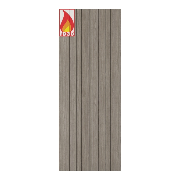 LPD Internal Prefinished Light Grey Laminate Montreal FD30 Fire Doors