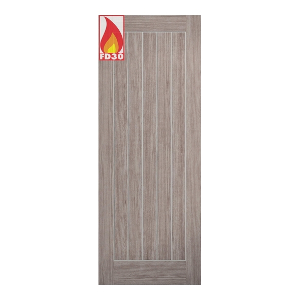 LPD Internal Prefinished Light Grey Laminate Mexicano FD30 Fire Doors