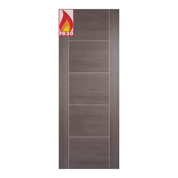 LAMMGRVANFC30  1981 x 762 x 44mm [30]  LPD Internal Prefinished Medium Grey Laminate Vancouver FD30 Fire Door