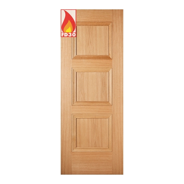 AMSOAKFC33  1981 x 838 x 44mm [33]  LPD Internal Prefinished Oak Amsterdam FD30 Fire Door