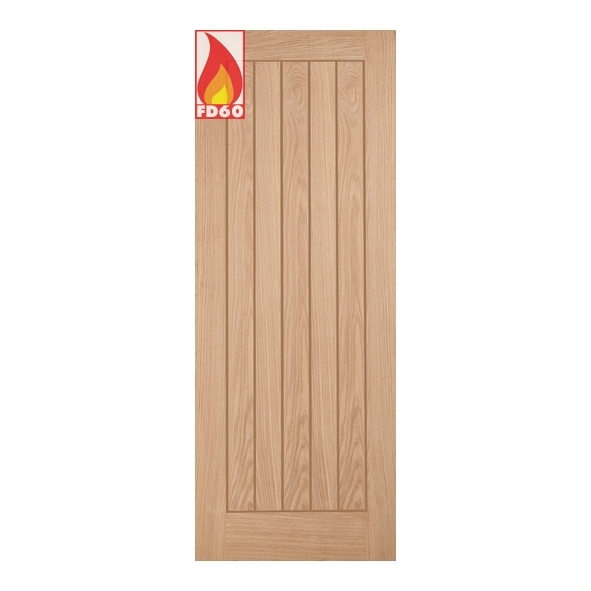 FD60OBEL33  1981 x 838 x 54mm [33]  LPD Internal Unfinished Oak Belize FD60 Fire Door