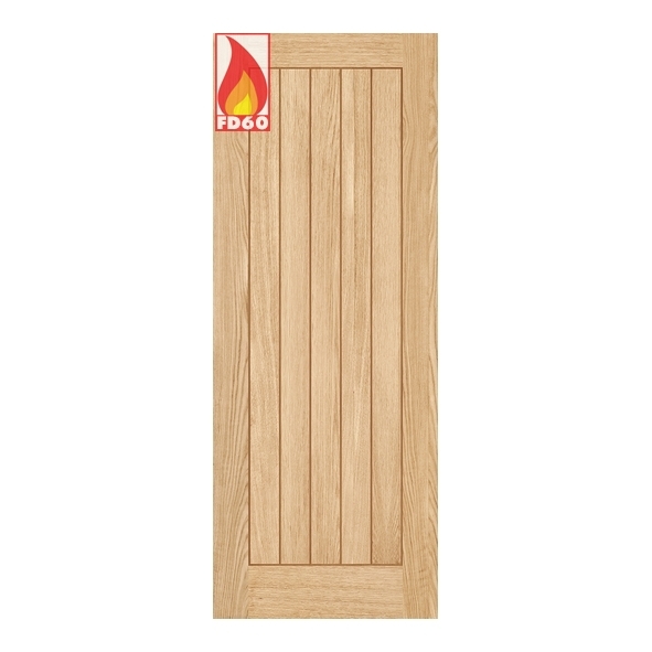 LPD Internal Prefinished Oak Belize FD60 Fire Doors