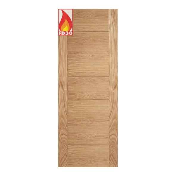 OCARPFFC826  2040 x 826 x 44mm  LPD Internal Prefinished Oak Carini FD30 Fire Door