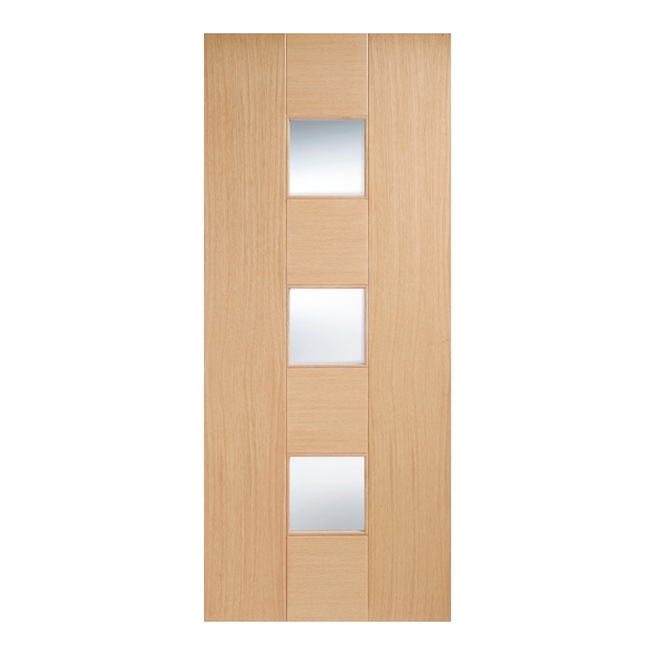 LPD Internal Prefinished Oak Catalonia Doors [Clear Glass]