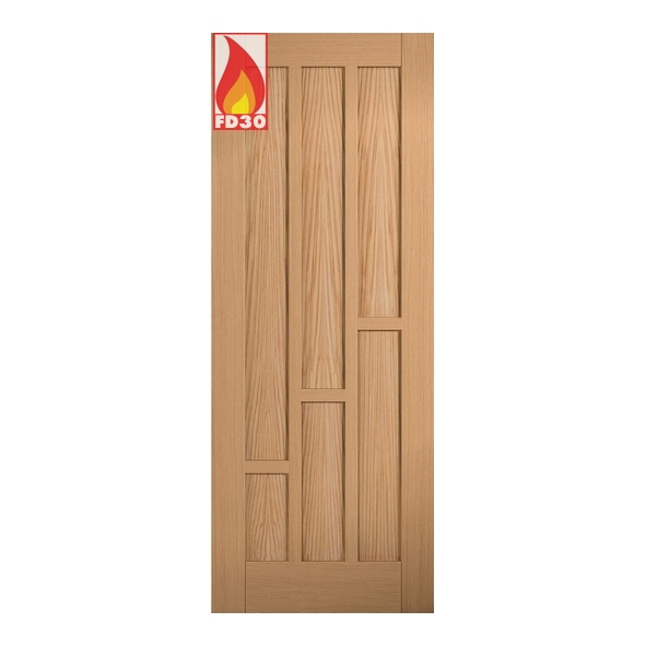 COVOAKFC33  1981 x 838 x 44mm [33]  LPD Internal Unfinished Oak Coventry FD30 Fire Door