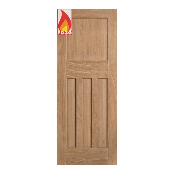 LPD Internal Unfinished Oak DX 30's FD30 Fire Doors