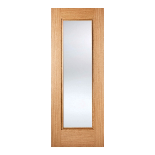 LPD Internal Prefinished Oak Eindhoven Doors [Clear Bevelled Glass]