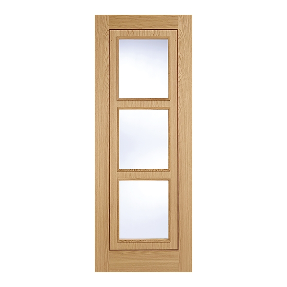 LPD Internal Prefinished Oak Inlay Doors [Clear Glass]