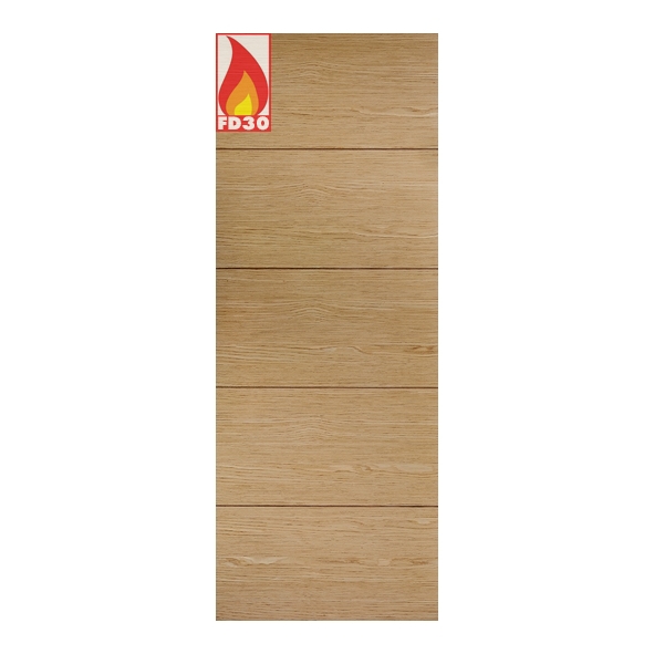 LPD Internal Prefinished Oak Lillie FD30 Fire Doors