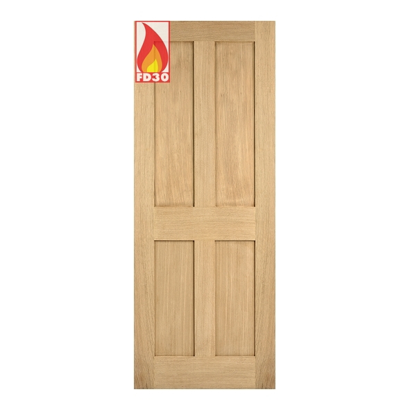 LPD Internal Unfinished Oak London FD30 Fire Doors