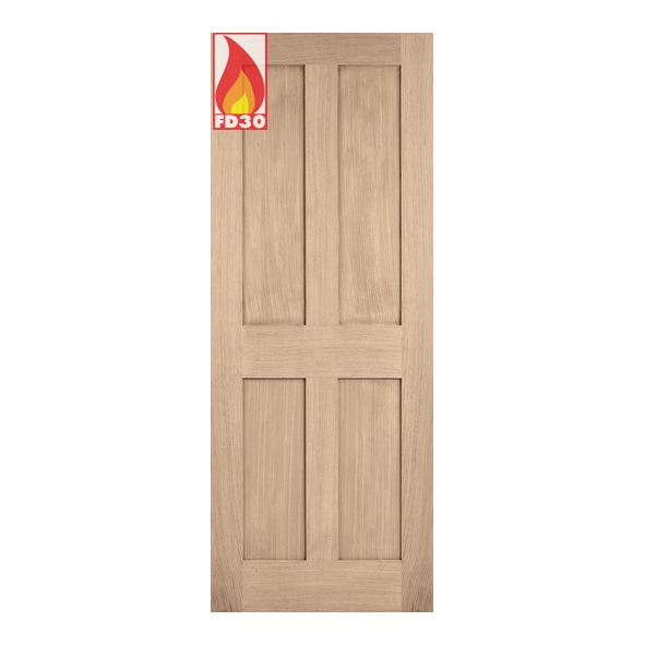 PFOLONFC33  1981 x 838 x 44mm [33]  LPD Internal Prefinished Oak London FD30 Fire Door