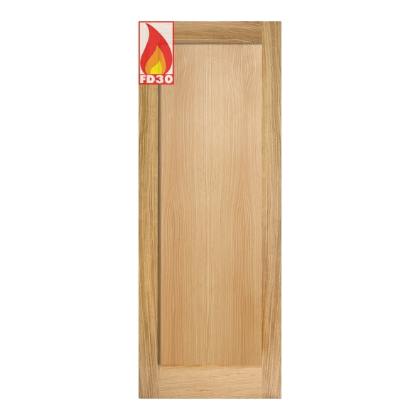 OP101PFC30  1981 x 762 x 44mm [30]  LPD Internal Unfinished Oak Pattern 10 FD30 Fire Door