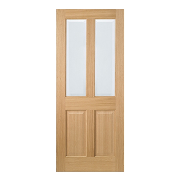 LPD Internal Prefinished Oak Richmond Doors [Clear Bevelled Glass]