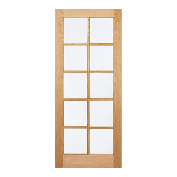 LPD Internal Unfinished Oak SA 10L Doors [Clear Glass]