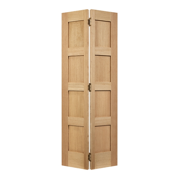 LPD Internal Unfinished Oak Shaker Bi-Fold Doors