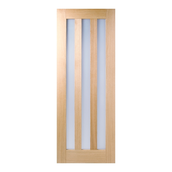 LPD Internal Prefinished Oak Utah Doors [Obscure Glass]