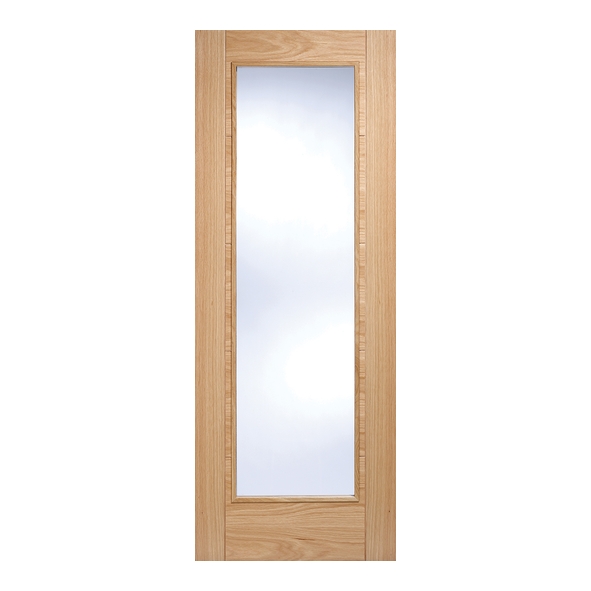 LPD Internal Prefinished Oak Vancouver P10 Doors [Clear Glass]