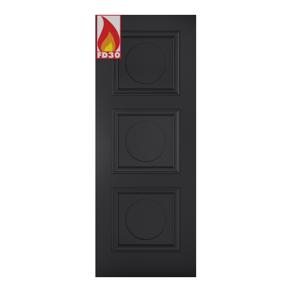 ANTBLA3PFC27  1981 x 686 x 44mm [27]  LPD Internal Black Primed Antwerp FD30 Fire Door