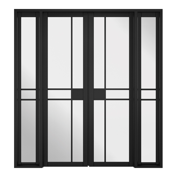 LPD Internal Black Primed Greenwich Room Dividers [Clear Glass]