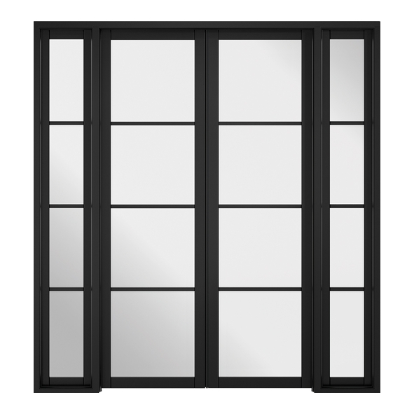 LPD Internal Black Primed Soho Room Dividers [Clear Glass]