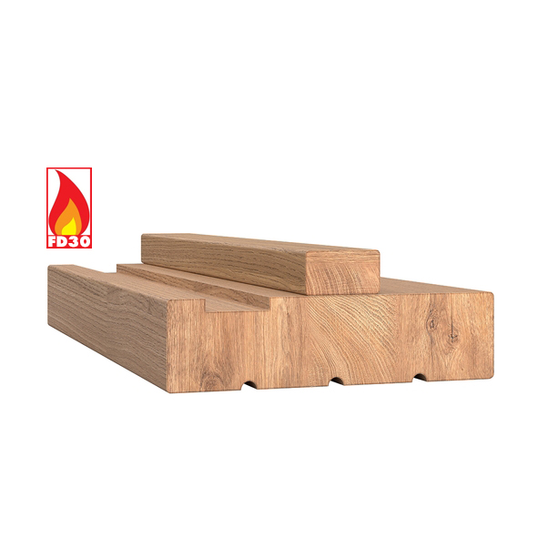 LPD Internal Unfinished Solid Engineered Oak FD30 Door Lining Sets