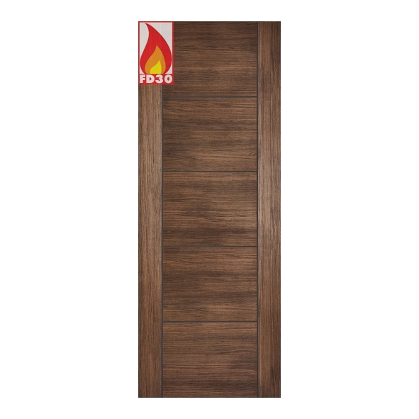 LPD Internal Prefinished Walnut Laminate Vancouver FD30 Fire Doors