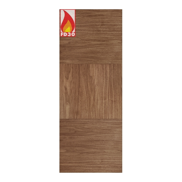 TREWALFC33  1981 x 838 x 44mm [33]  LPD Internal Prefinished Walnut Tres FD30 Fire Door