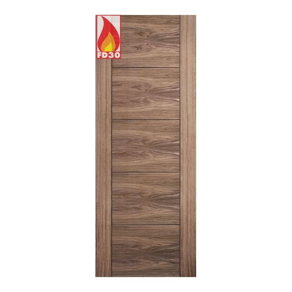 LPD Internal Prefinished Walnut Vancouver FD30 Fire Doors