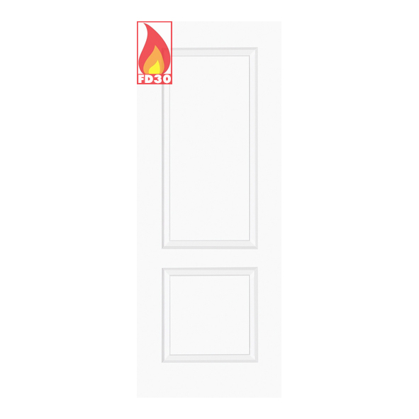 LPD Internal Prefinished White Smooth Moulded Berlin 2P FD30 Fire Doors