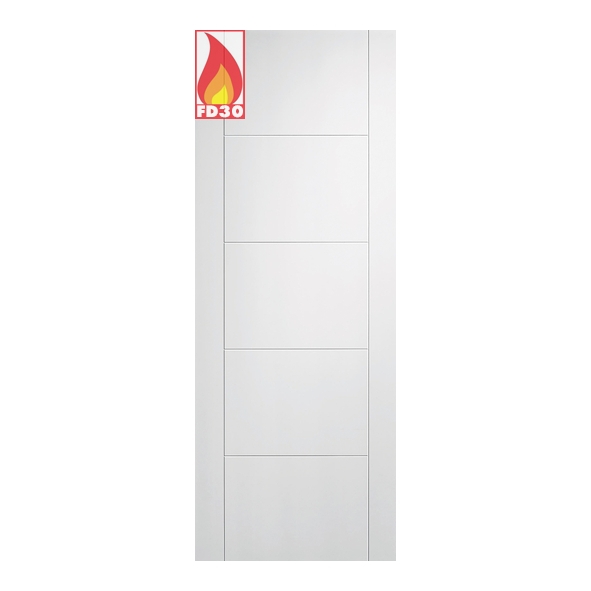 LPD Internal White Primed Vancouver 5P FD30 Fire Doors