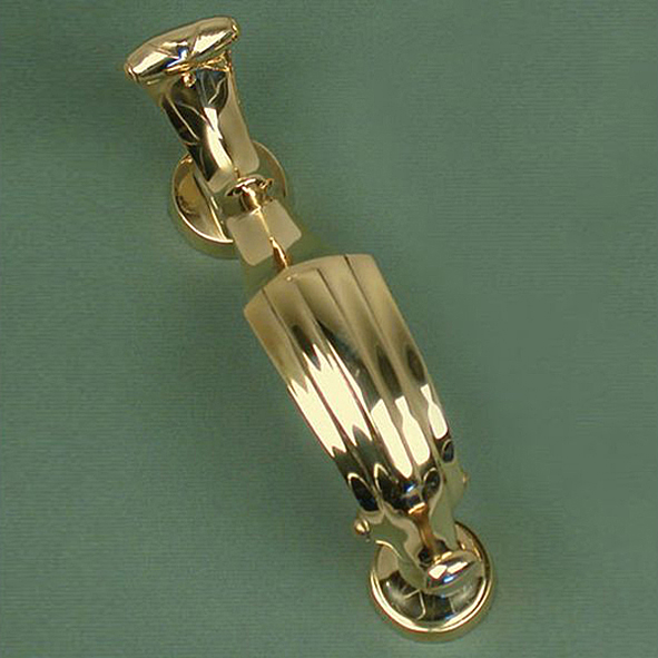 KDo-PB  195 x 38 x 80mm  Unlacquered Polished Brass  Reproduction Doctor Knocker
