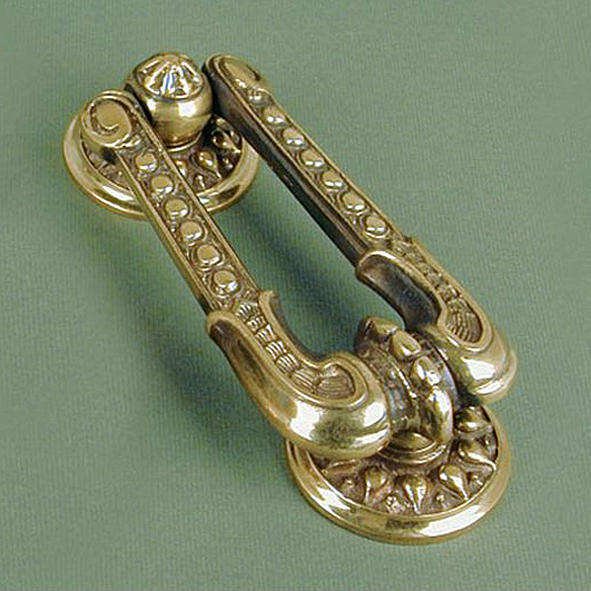 KRe-AB  180 x 71 x 39mm  Unlacquered Aged Brass  Reproduction Regency Knocker