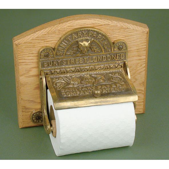 TR-AB • Aged Brass • Reproduction Sanitary Paper Company Toilet Roll Holder